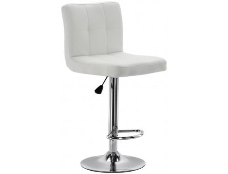 Krzesło Barowe  Kosmetyczne Fryzjerske Fotel Z Oparciem White Outlet - 4